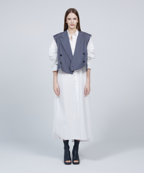 MMAM(ムアム)の「Origami signature cropped vest(ベスト・レディース・グレー・FREE)」の2枚目の写真