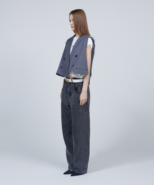 MMAM(ムアム)の「Origami signature cropped vest(ベスト・レディース・グレー・FREE)」の5枚目の写真