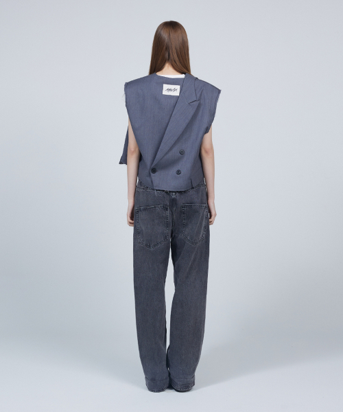 MMAM(ムアム)の「Origami signature cropped vest(ベスト・レディース・グレー・FREE)」の7枚目の写真