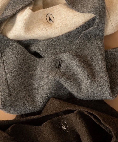 lawgy（ラウジー）の「embroidery logo one handle knit bag / エンブロイダリーロゴワンハンドルニットバッグ（トートバッグ・レディース・ダークブラウン/ミックスグレー/オートミール・FREE）」の15枚目の写真