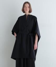 LE PHIL（ルフィル）の「◆ダブルクロスケープコート（ノーカラーコート）」