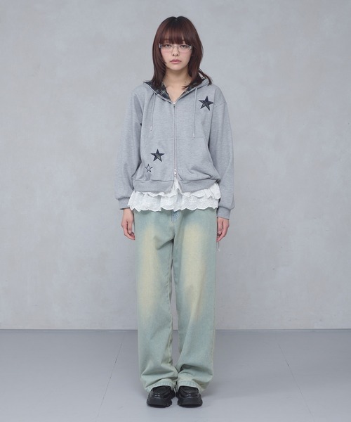 FCMM(エフシーエムエム)の「【日本限定】CHECK STAR HOODIE / チェックスターフーディ(パーカー・レディース・グレー/ブラウン・MEDIUM/SMALL)」の17枚目の写真