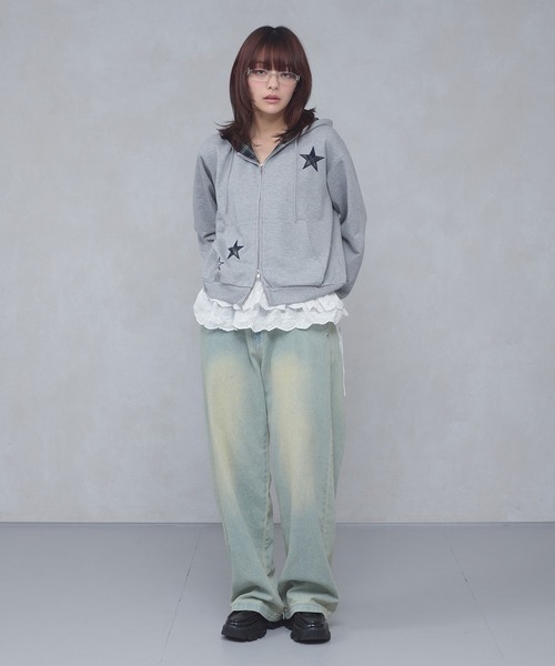 FCMM(エフシーエムエム)の「【日本限定】CHECK STAR HOODIE / チェックスターフーディ(パーカー・レディース・グレー/ブラウン・MEDIUM/SMALL)」の19枚目の写真