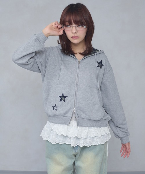 FCMM(エフシーエムエム)の「【日本限定】CHECK STAR HOODIE / チェックスターフーディ(パーカー・レディース・グレー/ブラウン・MEDIUM/SMALL)」の16枚目の写真