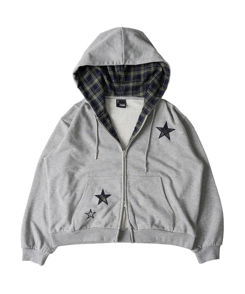 FCMM(エフシーエムエム)の「【日本限定】CHECK STAR HOODIE / チェックスターフーディ(パーカー・レディース・グレー/ブラウン・MEDIUM/SMALL)」の22枚目の写真