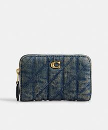 COACH（コーチ）の「エッセンシャル スモール ジップ アラウンド カード ケース・ラブド デニム・キルティング（財布）」
