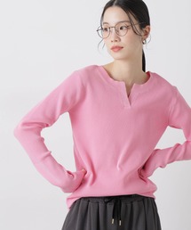 新品　ナノユニバース　バックレースアップ　長袖ニット　ローズ　ピンク　フリー ナノ・ユニバース公式通販サイト | NANO universe