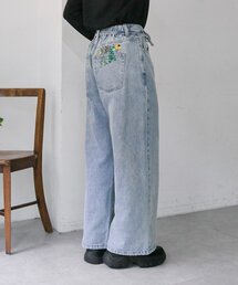 ear PAPILLONNER（イアパピヨネ）の「ポケット刺繍デニム【SUM1 STYLE】（デニムパンツ）」