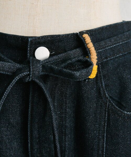ear PAPILLONNER（イアパピヨネ）の「ポケット刺繍デニム【SUM1 STYLE】（デニムパンツ・レディース・ブルー系その他/インディゴブルー・FREE）」の11枚目の写真