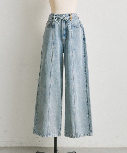 ear PAPILLONNER（イアパピヨネ）の「ポケット刺繍デニム【SUM1 STYLE】（デニムパンツ・レディース・ブルー系その他/インディゴブルー・FREE）」の22枚目の写真