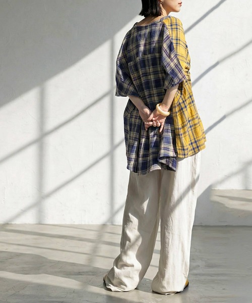 antiqua(アンティカ)の「チェック柄 シャツ(シャツ/ブラウス・レディース・ブラックミックス/マルチ・ONESIZE)」の11枚目の写真