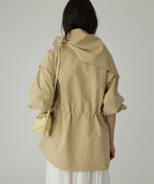 BABYLONE（バビロン）の「【撥水・UVカット】ダブルクロスブルゾン（ブルゾン・レディース・ベージュ/カーキ・フリー）」の5枚目の写真