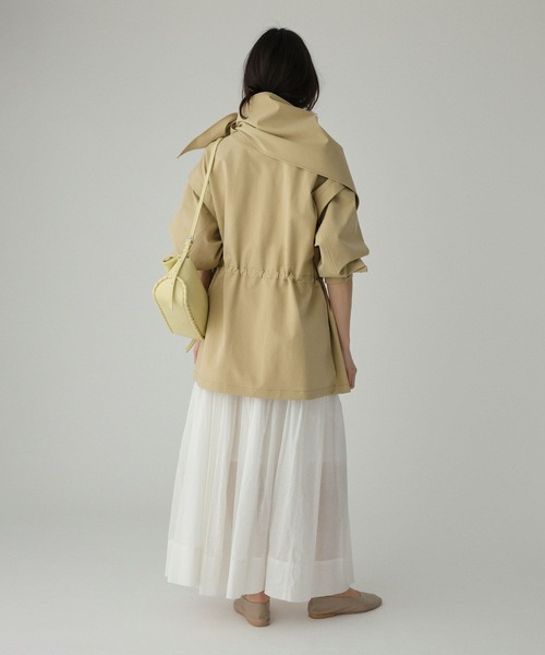 BABYLONE（バビロン）の「【撥水・UVカット】ダブルクロスブルゾン（ブルゾン・レディース・ベージュ/カーキ・フリー）」の9枚目の写真