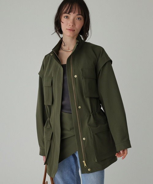 BABYLONE（バビロン）の「【撥水・UVカット】ダブルクロスブルゾン（ブルゾン・レディース・ベージュ/カーキ・フリー）」の10枚目の写真