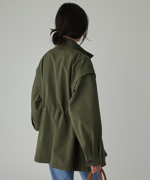 BABYLONE（バビロン）の「【撥水・UVカット】ダブルクロスブルゾン（ブルゾン・レディース・ベージュ/カーキ・フリー）」の13枚目の写真