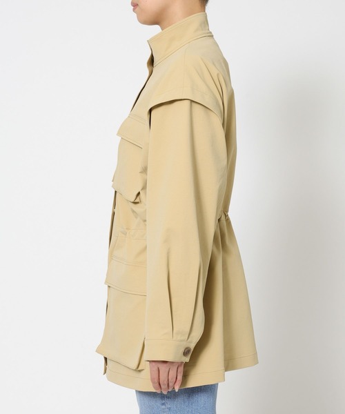 BABYLONE（バビロン）の「【撥水・UVカット】ダブルクロスブルゾン（ブルゾン・レディース・ベージュ/カーキ・フリー）」の21枚目の写真