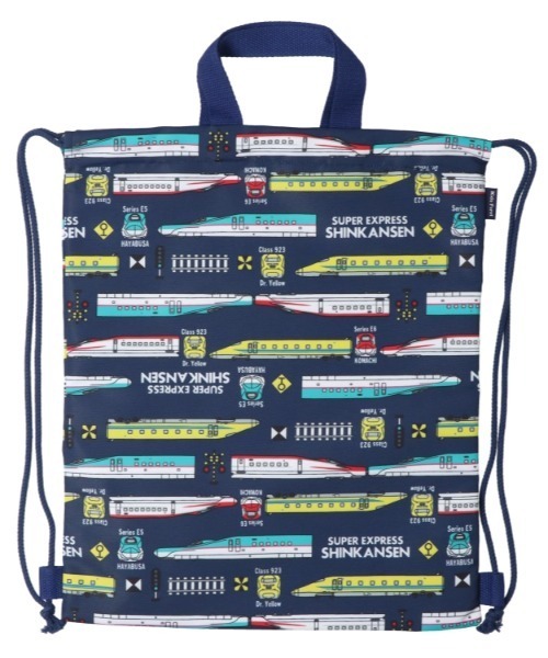 Kids Foret(キッズフォーレ)の「JR新幹線電車柄ナップザック(バックパック/リュック・キッズ・エメラルド/ネイビー・FREE)」の2枚目の写真
