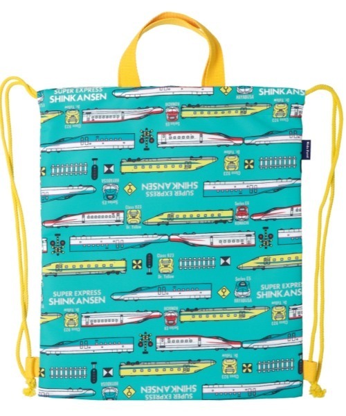 Kids Foret(キッズフォーレ)の「JR新幹線電車柄ナップザック(バックパック/リュック・キッズ・エメラルド/ネイビー・FREE)」の1枚目の写真