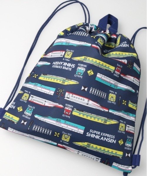 Kids Foret(キッズフォーレ)の「JR新幹線電車柄ナップザック(バックパック/リュック・キッズ・エメラルド/ネイビー・FREE)」の7枚目の写真