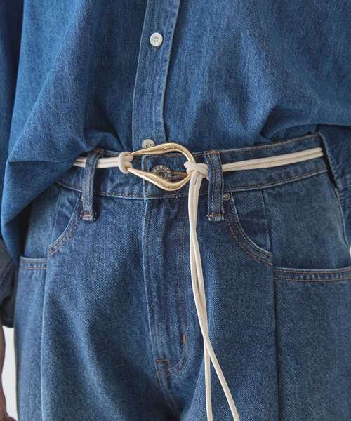 AMERICAN HOLIC（アメリカンホリック）の「メタルポイントサッシュベルト（ベルト・レディース・ライトベージュ/ブラック/ブラウン・FREE）」の3枚目の写真