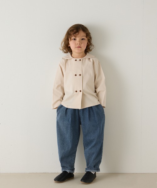 riziere（リジェール）の「ストーンウォッシュテーパードデニムパンツ（デニムパンツ・キッズ・ブルー・110/120/130/140/150/90/100）」の7枚目の写真