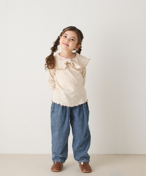 riziere（リジェール）の「ストーンウォッシュテーパードデニムパンツ（デニムパンツ・キッズ・ブルー・110/120/130/140/150/90/100）」の9枚目の写真