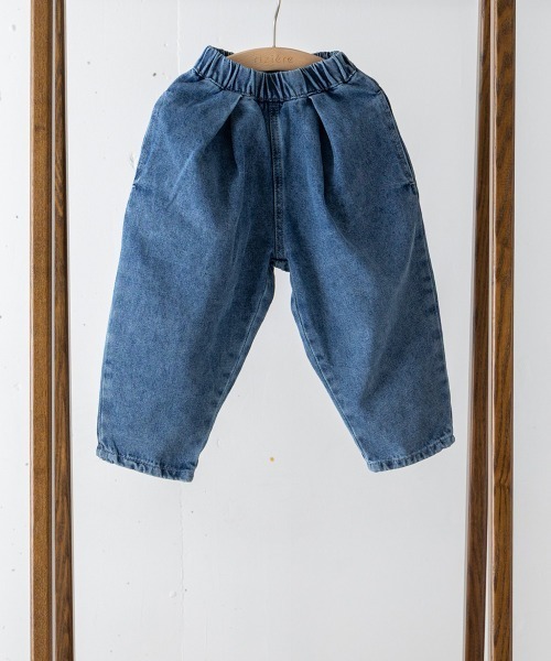 riziere（リジェール）の「ストーンウォッシュテーパードデニムパンツ（デニムパンツ・キッズ・ブルー・110/120/130/140/150/90/100）」の2枚目の写真