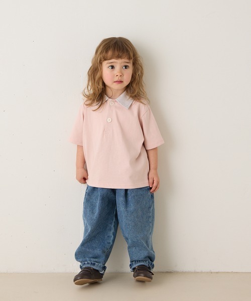 riziere（リジェール）の「ストーンウォッシュテーパードデニムパンツ（デニムパンツ・キッズ・ブルー・110/120/130/140/150/90/100）」の13枚目の写真