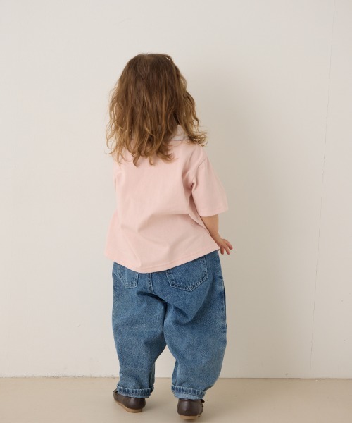 riziere（リジェール）の「ストーンウォッシュテーパードデニムパンツ（デニムパンツ・キッズ・ブルー・110/120/130/140/150/90/100）」の15枚目の写真