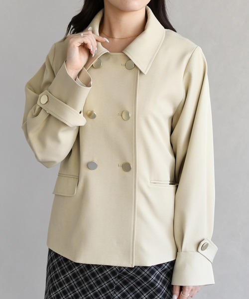 31 Sons de mode（トランテアン　ソン　ドゥ　モード）の「2026春夏新作 リボンタイ付きブルゾン（ブルゾン・レディース・ベージュ/インディゴブルー・ﾌﾘ-）」の15枚目の写真