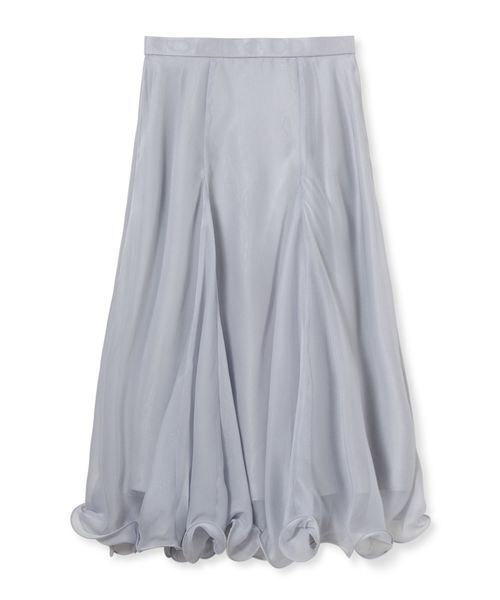 CELFORD（セルフォード）の「ラッフルヘムシアフレアスカート（スカート・レディース・グレー/ホワイト・38）」の2枚目の写真