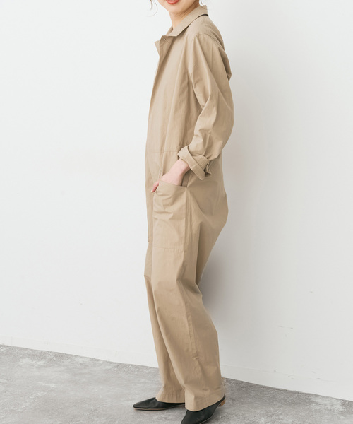 Spick & Span（スピックアンドスパン）の「コットンボイラースーツ（つなぎ/オールインワン・レディース・ピンク/ベージュ・FREE）」の20枚目の写真