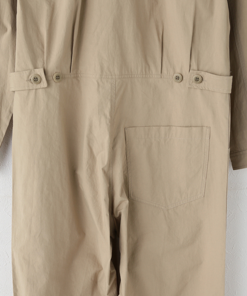 Spick & Span（スピックアンドスパン）の「コットンボイラースーツ（つなぎ/オールインワン・レディース・ピンク/ベージュ・FREE）」の3枚目の写真