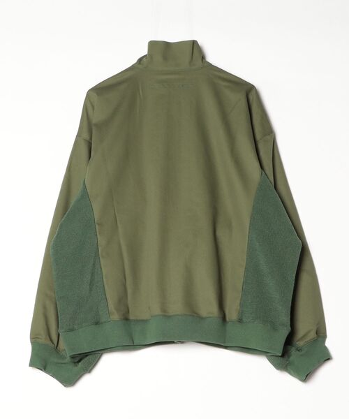 my beautiful landlet(マイビューティフルランドレット)の「【my beautiful landlet】COTTON & POLYESTER × SWEAT HALF ZIP(その他トップス・メンズ・ブラック/グリーン/キナリ・1/0)」の4枚目の写真