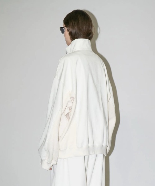 my beautiful landlet(マイビューティフルランドレット)の「【my beautiful landlet】COTTON & POLYESTER × SWEAT HALF ZIP(その他トップス・メンズ・ブラック/グリーン/キナリ・1/0)」の7枚目の写真
