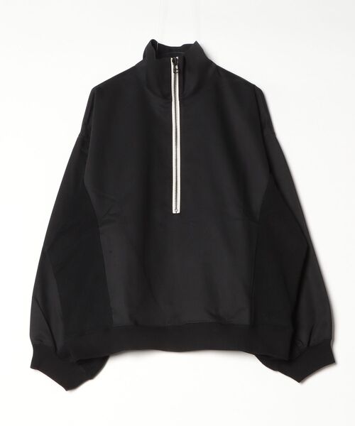 my beautiful landlet(マイビューティフルランドレット)の「【my beautiful landlet】COTTON & POLYESTER × SWEAT HALF ZIP(その他トップス・メンズ・ブラック/グリーン/キナリ・1/0)」の15枚目の写真