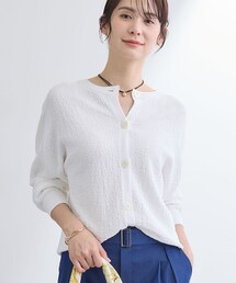 INDIVI | 【前後2WAY／洗える】凹凸編地カーディガンニット(カーディガン/ボレロ)