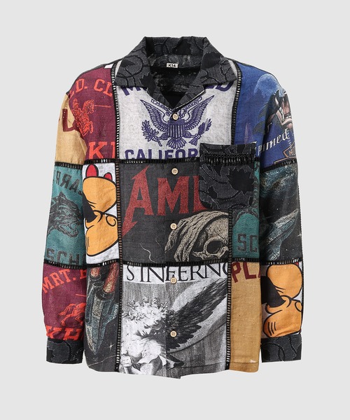 KHOKI（コッキ）の「Patchworked Silk Shirt（シャツ/ブラウス・メンズ・ホワイト/ブラック・3）」の2枚目の写真