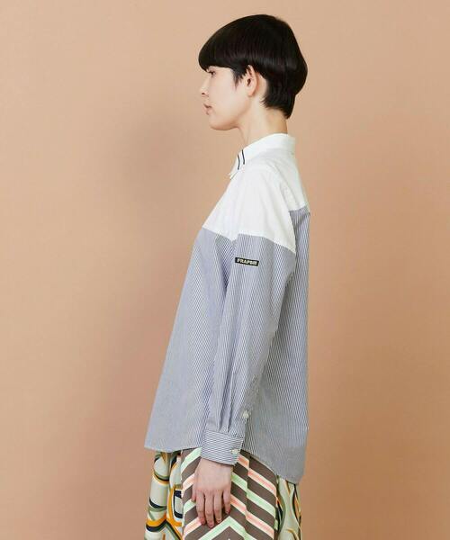 FRAPBOIS（フラボア）の「マリーンシャツ（シャツ/ブラウス・レディース・ブラック/ネイビー・1/2）」の3枚目の写真