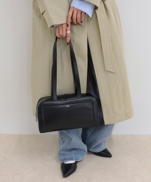 fredy emue（フレディエミュ）の「【BEAURE/ビュレ】ロングハンドルボックスボストンバッグ（ショルダーバッグ・レディース・ミント/ブラック・FREE）」の6枚目の写真