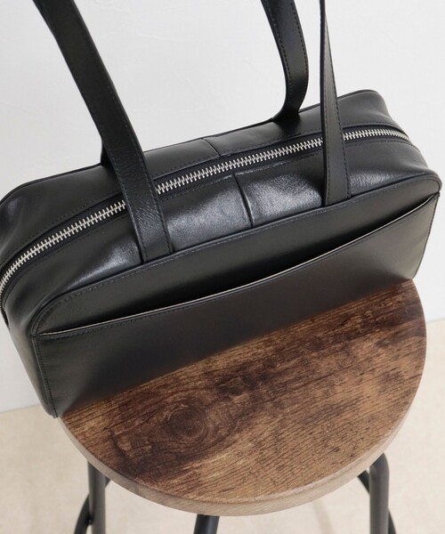 fredy emue（フレディエミュ）の「【BEAURE/ビュレ】ロングハンドルボックスボストンバッグ（ショルダーバッグ・レディース・ミント/ブラック・FREE）」の10枚目の写真