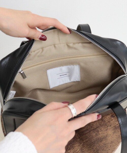 fredy emue（フレディエミュ）の「【BEAURE/ビュレ】ロングハンドルボックスボストンバッグ（ショルダーバッグ・レディース・ミント/ブラック・FREE）」の15枚目の写真