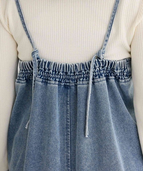 Green　Parks（グリーンパークス）の「デニムキャミワンピース（ワンピース・レディース・インディゴブルー/ブラック・FREE）」の11枚目の写真