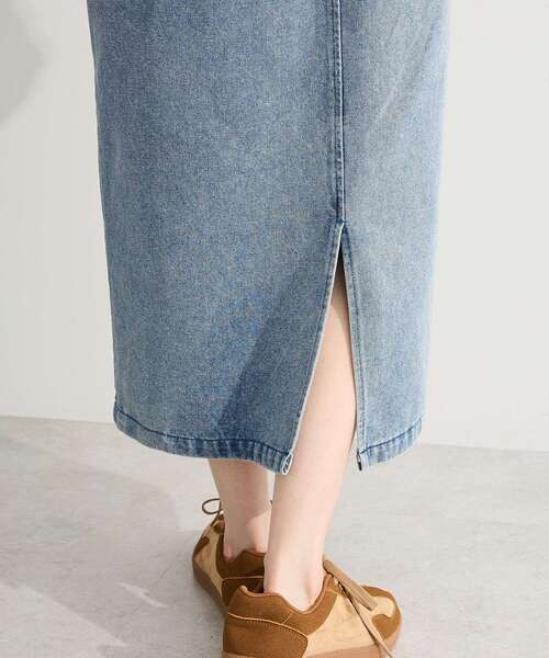 Green　Parks（グリーンパークス）の「デニムキャミワンピース（ワンピース・レディース・インディゴブルー/ブラック・FREE）」の13枚目の写真