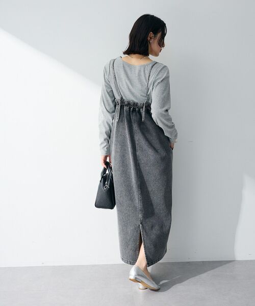Green　Parks（グリーンパークス）の「デニムキャミワンピース（ワンピース・レディース・インディゴブルー/ブラック・FREE）」の17枚目の写真