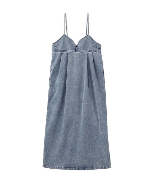 Green　Parks（グリーンパークス）の「デニムキャミワンピース（ワンピース・レディース・インディゴブルー/ブラック・FREE）」の20枚目の写真