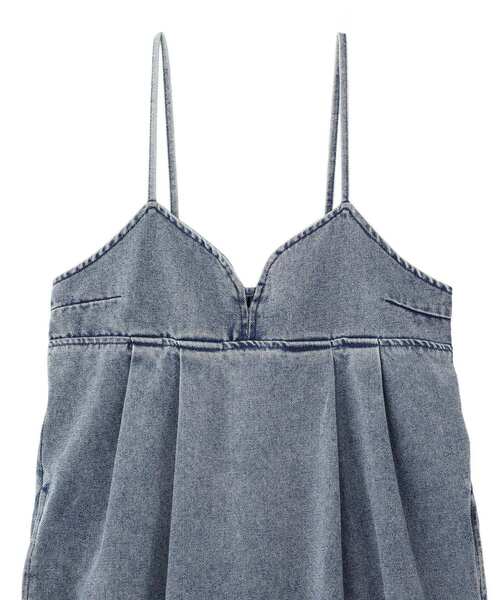 Green　Parks（グリーンパークス）の「デニムキャミワンピース（ワンピース・レディース・インディゴブルー/ブラック・FREE）」の22枚目の写真