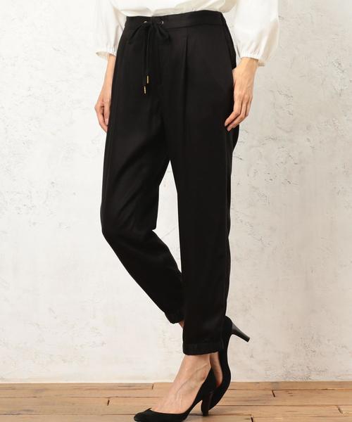 green label relaxing（グリーンレーベルリラクシング）の「◆CF LYチノ ドロストパンツ② ◆（チノパンツ・レディース・ベージュ/オリーブ/ネイビー/クリーム/ダークグリーン/ブラック/ライトグレー/ピンク/その他1/その他2/その他3/その他4・36/34/40/42/44/38）」の9枚目の写真