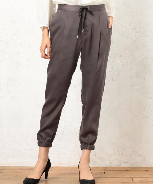 green label relaxing（グリーンレーベルリラクシング）の「◆CF LYチノ ドロストパンツ② ◆（チノパンツ・レディース・ベージュ/オリーブ/ネイビー/クリーム/ダークグリーン/ブラック/ライトグレー/ピンク/その他1/その他2/その他3/その他4・36/34/40/42/44/38）」の10枚目の写真