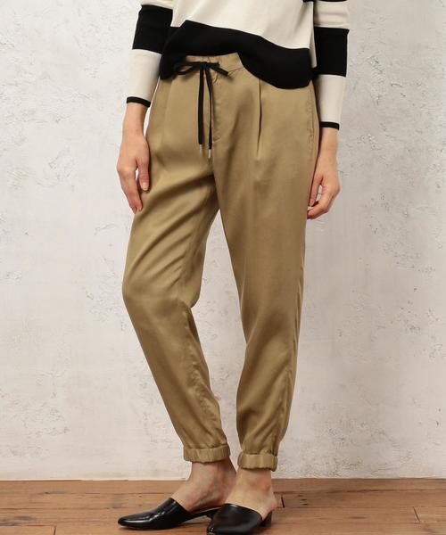 green label relaxing（グリーンレーベルリラクシング）の「◆CF LYチノ ドロストパンツ② ◆（チノパンツ・レディース・ベージュ/オリーブ/ネイビー/クリーム/ダークグリーン/ブラック/ライトグレー/ピンク/その他1/その他2/その他3/その他4・36/34/40/42/44/38）」の11枚目の写真